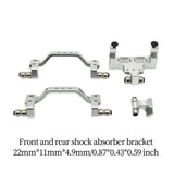 Maxbell 4x 1/16 Servo Mount Steering Gear Holder for C64 Car Model Lovers RC Vehicle silver