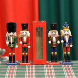 Maxbell 4Pcs Nutcracker Figurine Statue Christmas Decoration for Home Festive Mantel