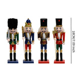 Maxbell 4Pcs Nutcracker Figurine Statue Christmas Decoration for Home Festive Mantel