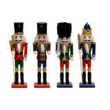 Maxbell 4Pcs Nutcracker Figurine Statue Christmas Decoration for Home Festive Mantel