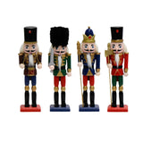 Maxbell 4Pcs Nutcracker Figurine Statue Christmas Decoration for Home Festive Mantel