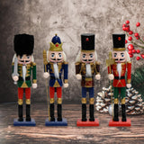 Maxbell 4Pcs Nutcracker Figurine Statue Christmas Decoration for Home Festive Mantel
