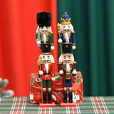 Maxbell 4Pcs Nutcracker Figurine Statue Christmas Decoration for Home Festive Mantel