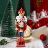 Maxbell Christmas Nutcracker Ornament Christmas Figure for Xmas Christmas Decoration red