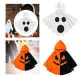 Maxbell Child Halloween Costume Capes Cosplay Props for Halloween Stage Performances Whtie Black