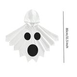 Maxbell Child Halloween Costume Capes Cosplay Props for Halloween Stage Performances Whtie Black