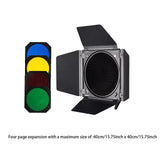 Maxbell Flash Barndoor Accessory Studio Professional 40cmx40cm Stable Honeycomb Grid