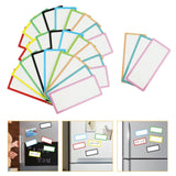 Maxbell Dry Erase Labels Waterproof Name Magnet for Office Refrigerator Whiteboards 30Pcs 5x10cm