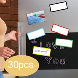 Maxbell Dry Erase Labels Waterproof Name Magnet for Office Refrigerator Whiteboards 30Pcs 5x10cm