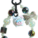 Maxbell Phone Charm DIY Decoration Car Key Charm Bag Charm Keychain for Holiday Kids white