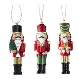 Maxbell 3 Pieces Christmas Nutcracker Ornaments Resin Decorations for Festival Party