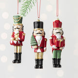 Maxbell 3 Pieces Christmas Nutcracker Ornaments Resin Decorations for Festival Party