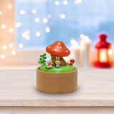 Maxbell Music Box Cute Holiday Sensory Development Ornaments for Friends Lovers Kids Mushroom bunny