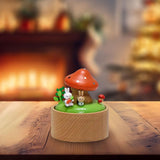 Maxbell Music Box Cute Holiday Sensory Development Ornaments for Friends Lovers Kids Mushroom bunny