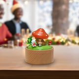 Maxbell Music Box Cute Holiday Sensory Development Ornaments for Friends Lovers Kids Mushroom bunny