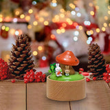 Maxbell Music Box Cute Holiday Sensory Development Ornaments for Friends Lovers Kids Mushroom bunny