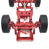 Maxbell 1:12 Scale RC Car Body Chassis Frame with Wheel Tire for MN82 LC79 Truck DIY red