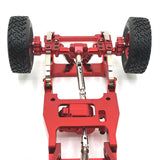 Maxbell 1:12 Scale RC Car Body Chassis Frame with Wheel Tire for MN82 LC79 Truck DIY red