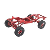 Maxbell 1:12 Scale RC Car Body Chassis Frame with Wheel Tire for MN82 LC79 Truck DIY red