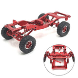 Maxbell 1:12 Scale RC Car Body Chassis Frame with Wheel Tire for MN82 LC79 Truck DIY red