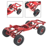 Maxbell 1:12 Scale RC Car Body Chassis Frame with Wheel Tire for MN82 LC79 Truck DIY red