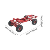 Maxbell 1:12 Scale RC Car Body Chassis Frame with Wheel Tire for MN82 LC79 Truck DIY red