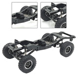 Maxbell 1:12 Scale RC Car Body Chassis Frame with Wheel Tire for MN82 LC79 Truck DIY black