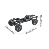 Maxbell 1:12 Scale RC Car Body Chassis Frame with Wheel Tire for MN82 LC79 Truck DIY black