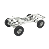 Maxbell 1:12 Scale RC Car Body Chassis Frame with Wheel Tire for MN82 LC79 Truck DIY Argent