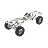 Maxbell 1:12 Scale RC Car Body Chassis Frame with Wheel Tire for MN82 LC79 Truck DIY Argent