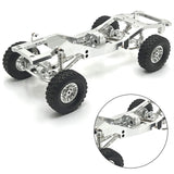 Maxbell 1:12 Scale RC Car Body Chassis Frame with Wheel Tire for MN82 LC79 Truck DIY Argent
