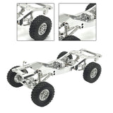 Maxbell 1:12 Scale RC Car Body Chassis Frame with Wheel Tire for MN82 LC79 Truck DIY Argent