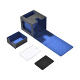 Maxbell Trading Card Deck Box Protection Trading Cards Case Sleeved Card Storage Box Blue Black