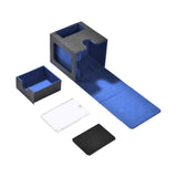 Maxbell Trading Card Deck Box Protection Trading Cards Case Sleeved Card Storage Box Blue Black