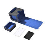 Maxbell Trading Card Deck Box Protection Trading Cards Case Sleeved Card Storage Box Blue Black