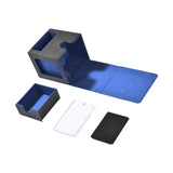 Maxbell Trading Card Deck Box Protection Trading Cards Case Sleeved Card Storage Box Blue Black