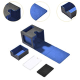 Maxbell Trading Card Deck Box Protection Trading Cards Case Sleeved Card Storage Box Blue Black