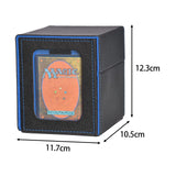 Maxbell Trading Card Deck Box Protection Trading Cards Case Sleeved Card Storage Box Blue Black