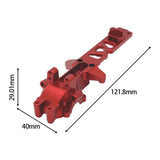 Maxbell 1:16 RC Car Gearbox Cover Metal Rear for 16209 16210 Hobby Car DIY Accessory Red