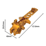 Maxbell 1:16 RC Car Gearbox Cover Metal Rear for 16209 16210 Hobby Car DIY Accessory Gold