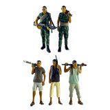 Maxbell 1:64 Diorama Figures Pose Scene Realistic Resin Figures Diorama Layout Gifts 2Pcs