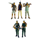 Maxbell 1:64 Diorama Figures Pose Scene Realistic Resin Figures Diorama Layout Gifts 2Pcs