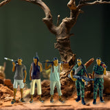 Maxbell 1:64 Diorama Figures Pose Scene Realistic Resin Figures Diorama Layout Gifts 2Pcs