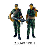 Maxbell 1:64 Diorama Figures Pose Scene Realistic Resin Figures Diorama Layout Gifts 2Pcs