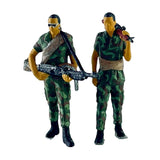 Maxbell 1:64 Diorama Figures Pose Scene Realistic Resin Figures Diorama Layout Gifts 2Pcs