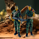 Maxbell 1:64 Diorama Figures Pose Scene Realistic Resin Figures Diorama Layout Gifts 2Pcs