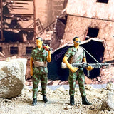 Maxbell 1:64 Diorama Figures Pose Scene Realistic Resin Figures Diorama Layout Gifts 2Pcs