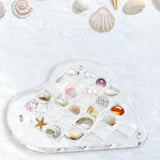 Maxbell Magnetic Seashell Box Clear Seashell Storage Box for Nail Trinket Bead Charm