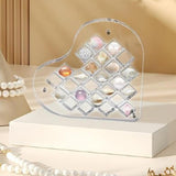 Maxbell Magnetic Seashell Box Clear Seashell Storage Box for Nail Trinket Bead Charm
