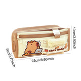 Maxbell Capibara Pencil Case Pencil Marker Holder Pencil Bag for Children Women Kids light coffee